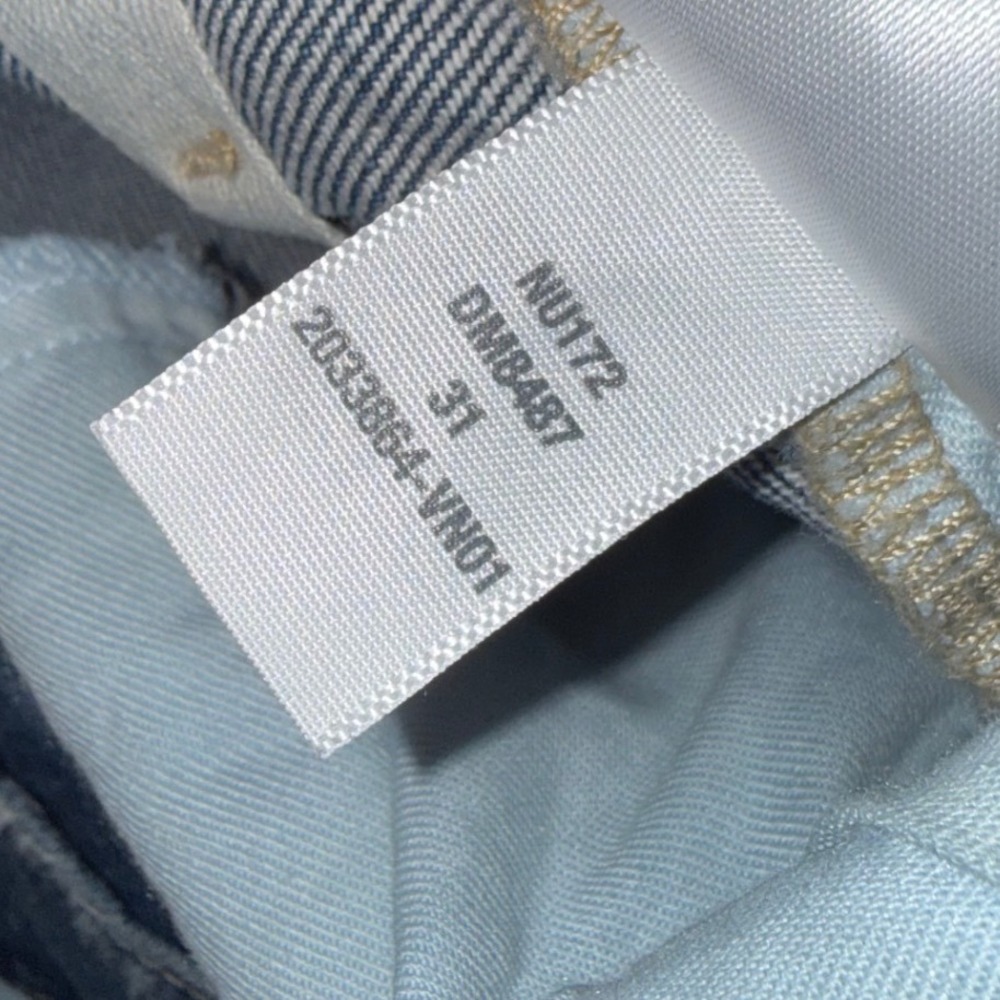 Madewell Low-Slung Baggy Crop Jeans Blue Raw Hem Size 31 - Picture 5 of 6